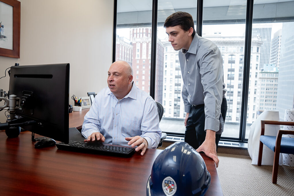 Underwriting team in Andy's office