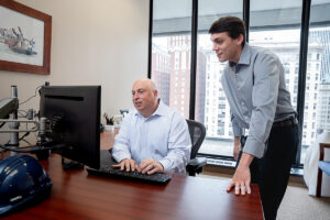Andy and Nik in office