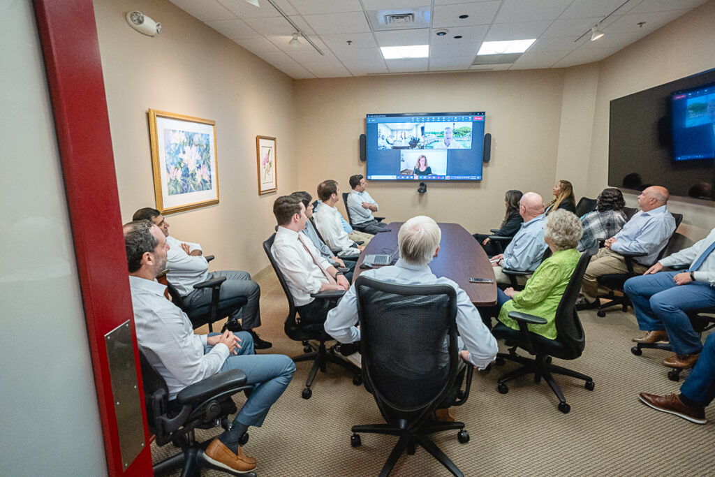 Team meeting with video