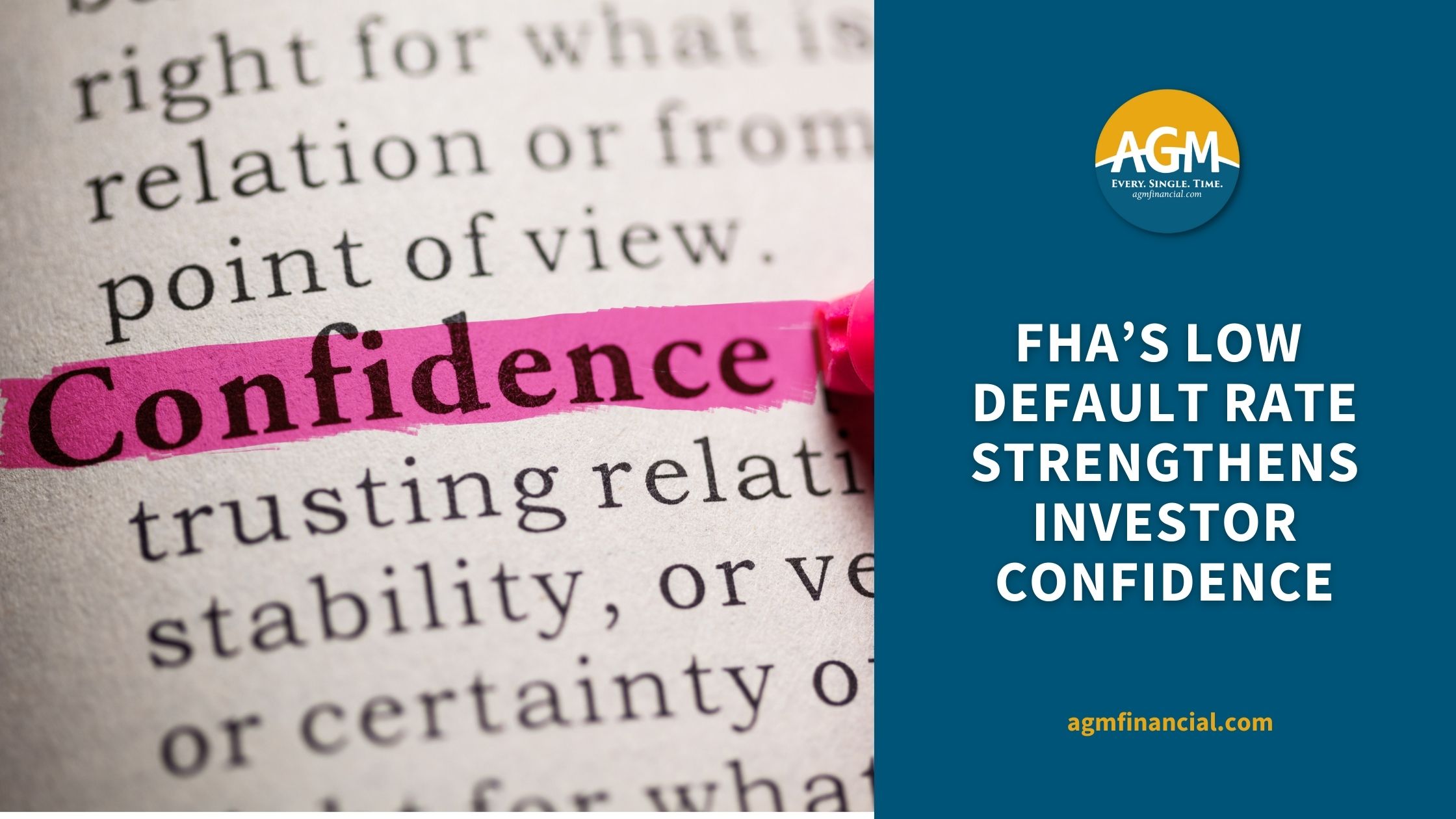 investor confidence with fha low default rate
